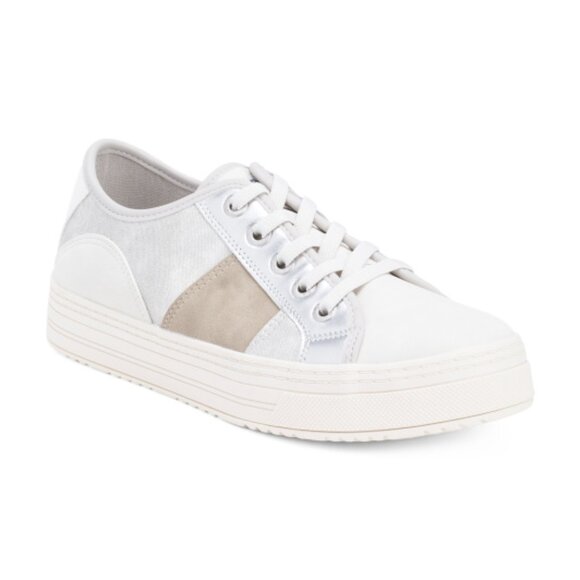 NEW BLOWFISH MALIBU Super Smile Color Block Sneakers for women in silver 7252m1 - Picture 12 of 13